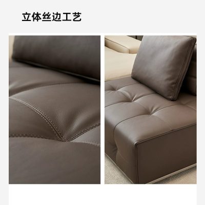 Ghế sofa bọc da sang trọng cho phòng khách 