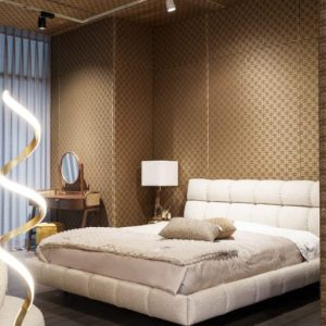 Giường Mercury Fabric White
