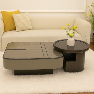 Bàn trà đôi hiện đại mặt đá Sienna